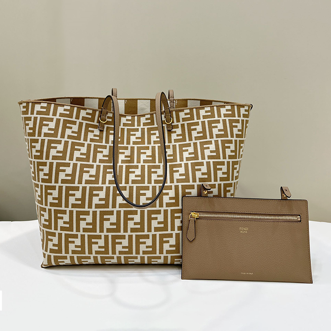 fendi roll reversible large tote handbag